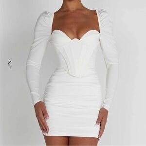 Elegant White Corset Dress